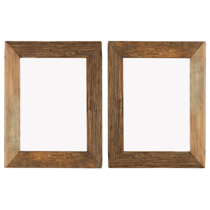 Fotolijsten 2 St 34X40 Cm Massief Gerecycled Hout En Glas