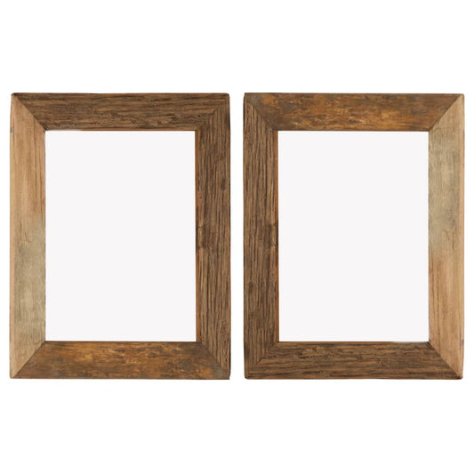Fotolijsten 2 St 34X40 Cm Massief Gerecycled Hout En Glas