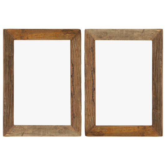 Fotolijsten 2 St 40X50 Cm Massief Gerecycled Hout En Glas