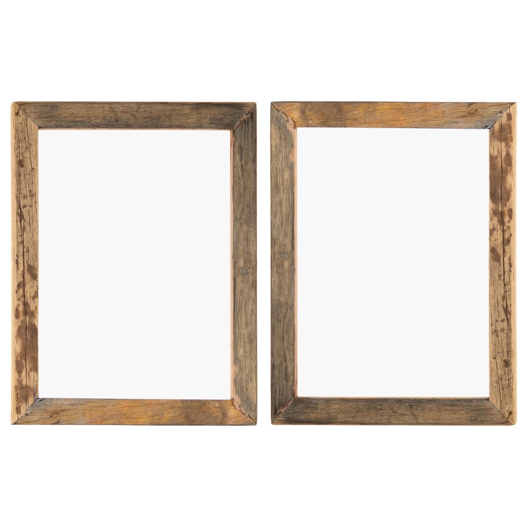 Fotolijsten 2 St 50X60 Cm Massief Gerecycled Hout En Glas