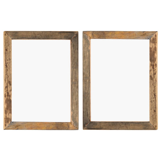 Fotolijsten 2 St 50X60 Cm Massief Gerecycled Hout En Glas