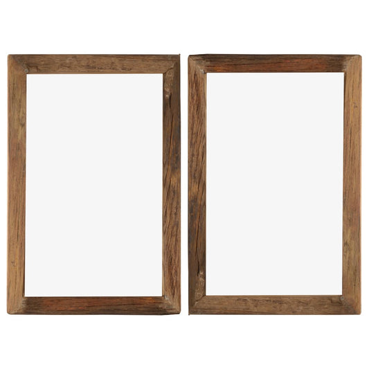 Fotolijsten 2 St 50X70 Cm Massief Gerecycled Hout En Glas