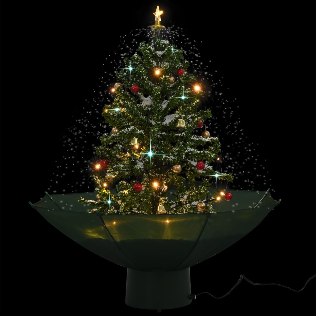 Kerstboom Sneeuwend Met Paraplubasis 75 Cm Groen
