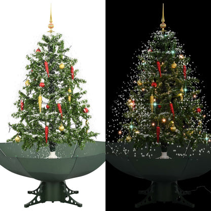 Kerstboom Sneeuwend Met Paraplubasis 140 Cm Groen