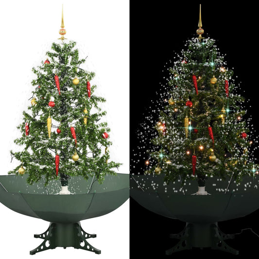 Kerstboom Sneeuwend Met Paraplubasis 140 Cm Groen