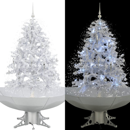 Kerstboom Sneeuwend Met Paraplubasis 140 Cm Wit