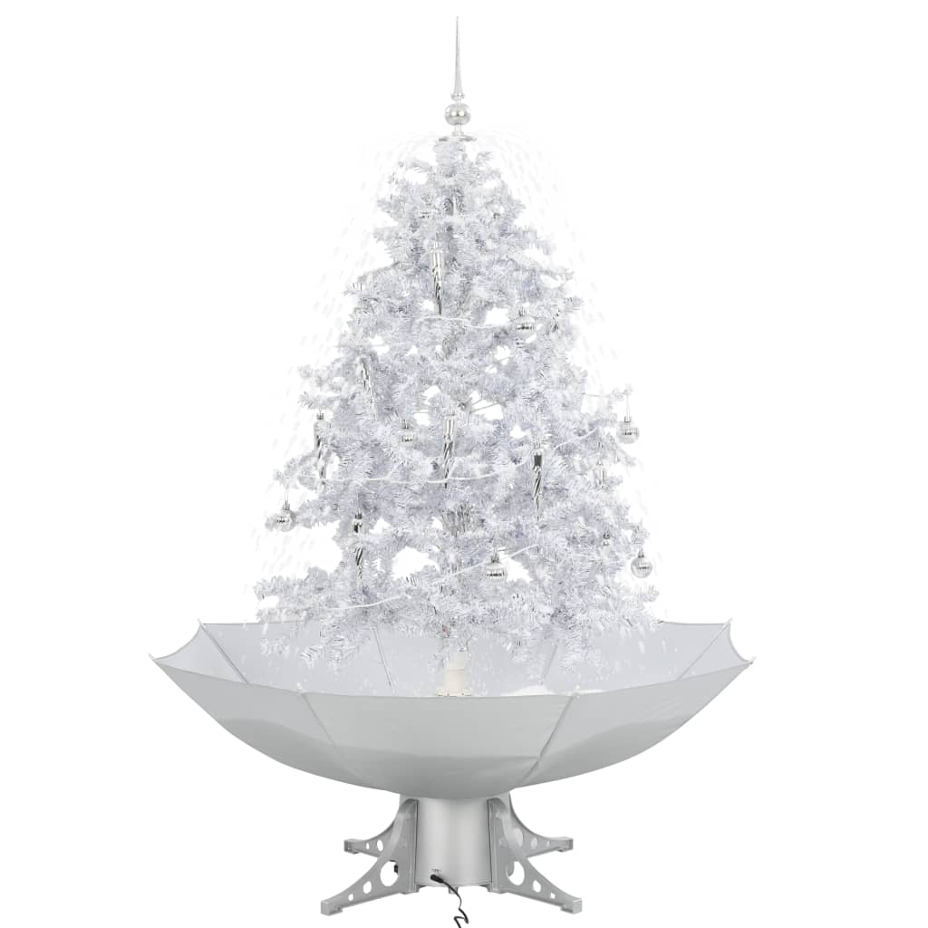 Kerstboom Sneeuwend Met Paraplubasis 140 Cm Wit