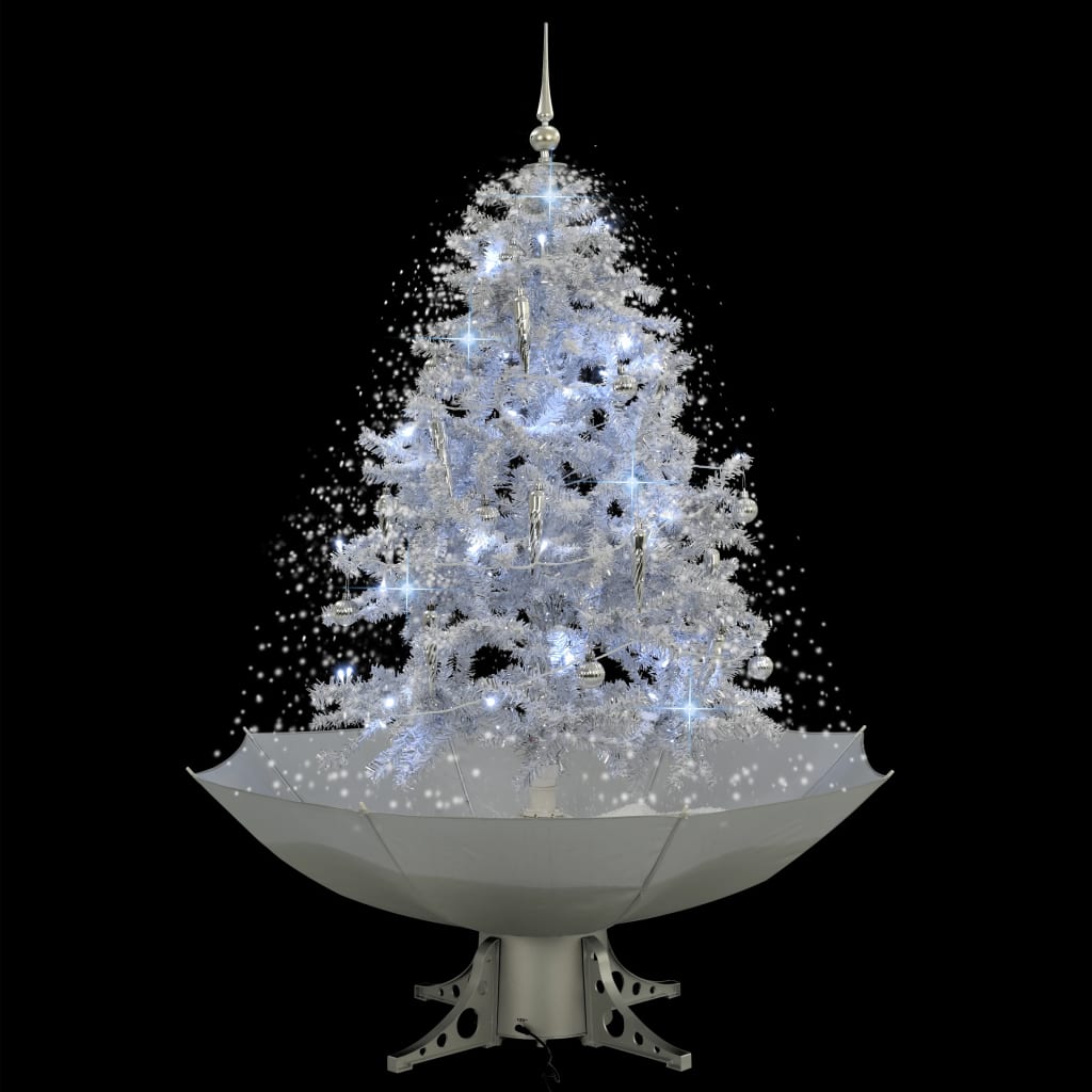 Kerstboom Sneeuwend Met Paraplubasis 140 Cm Wit