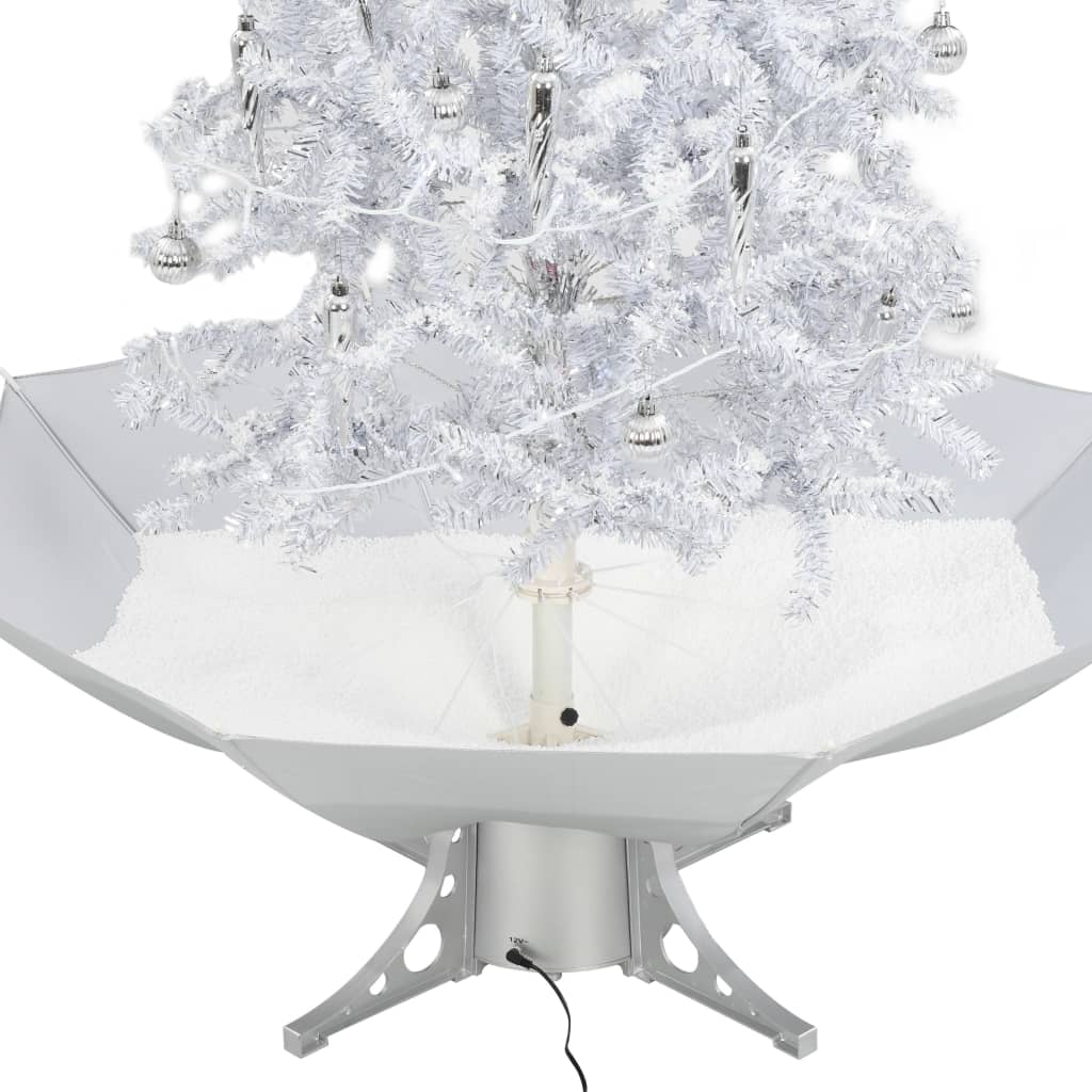 Kerstboom Sneeuwend Met Paraplubasis 140 Cm Wit