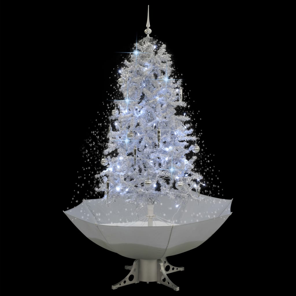 Kerstboom Sneeuwend Met Paraplubasis 170 Cm Wit