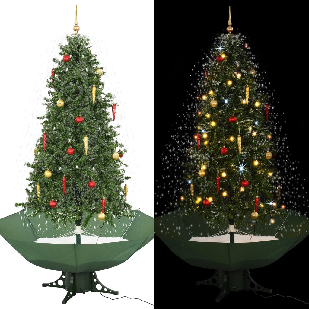 Kerstboom Sneeuwend Met Paraplubasis 190 Cm Groen