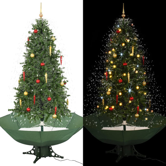 Kerstboom Sneeuwend Met Paraplubasis 190 Cm Groen