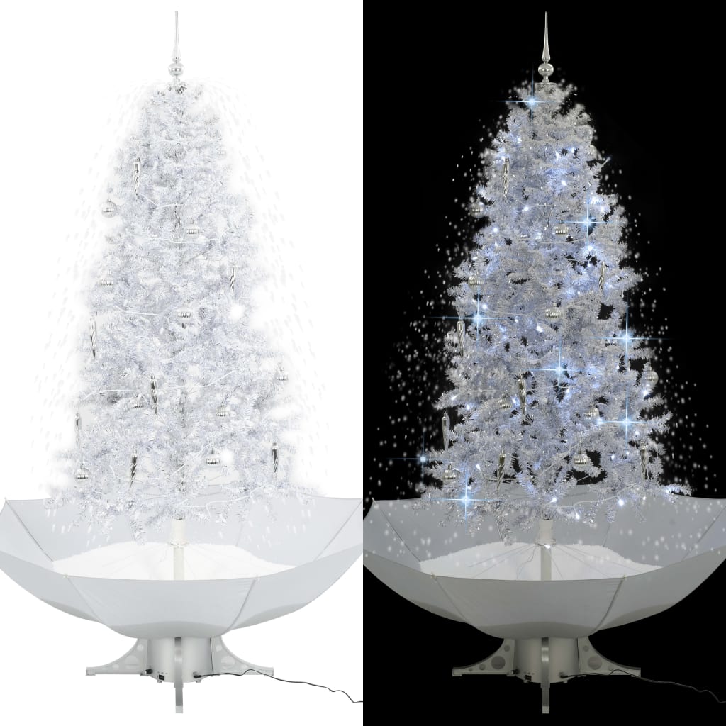 Kerstboom Sneeuwend Met Paraplubasis 190 Cm Wit