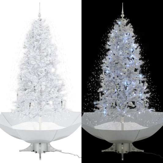Kerstboom Sneeuwend Met Paraplubasis 190 Cm Wit