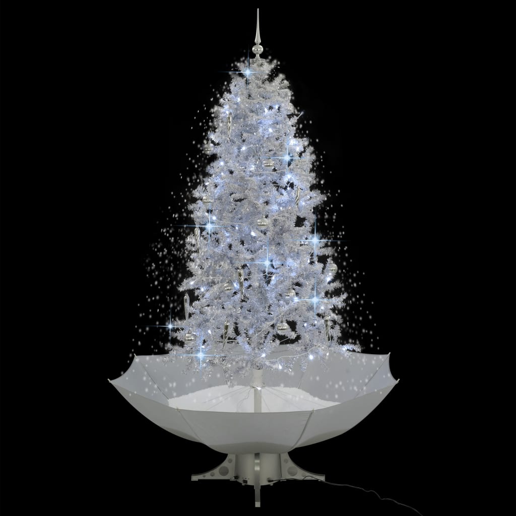 Kerstboom Sneeuwend Met Paraplubasis 190 Cm Wit