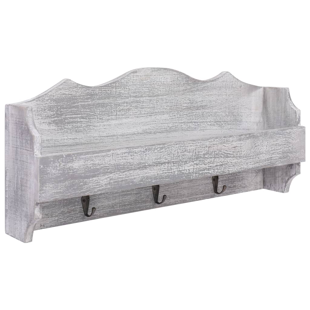 Wandkapstok 50X10X23 Cm Hout Grijs