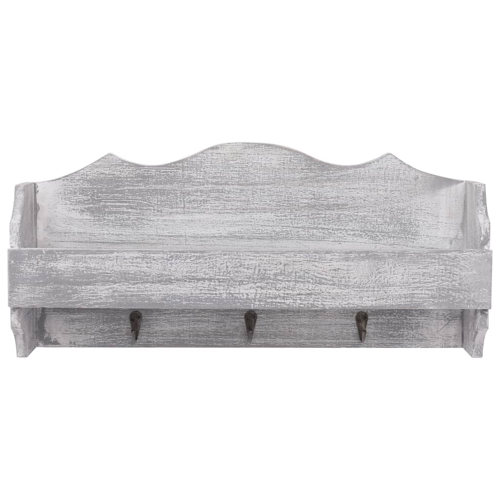 Wandkapstok 50X10X23 Cm Hout Grijs