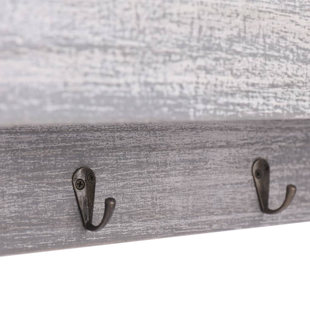 Wandkapstok 50X10X23 Cm Hout Grijs