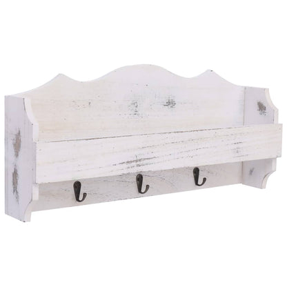 Wandkapstok 50X10X23 Cm Hout Wit