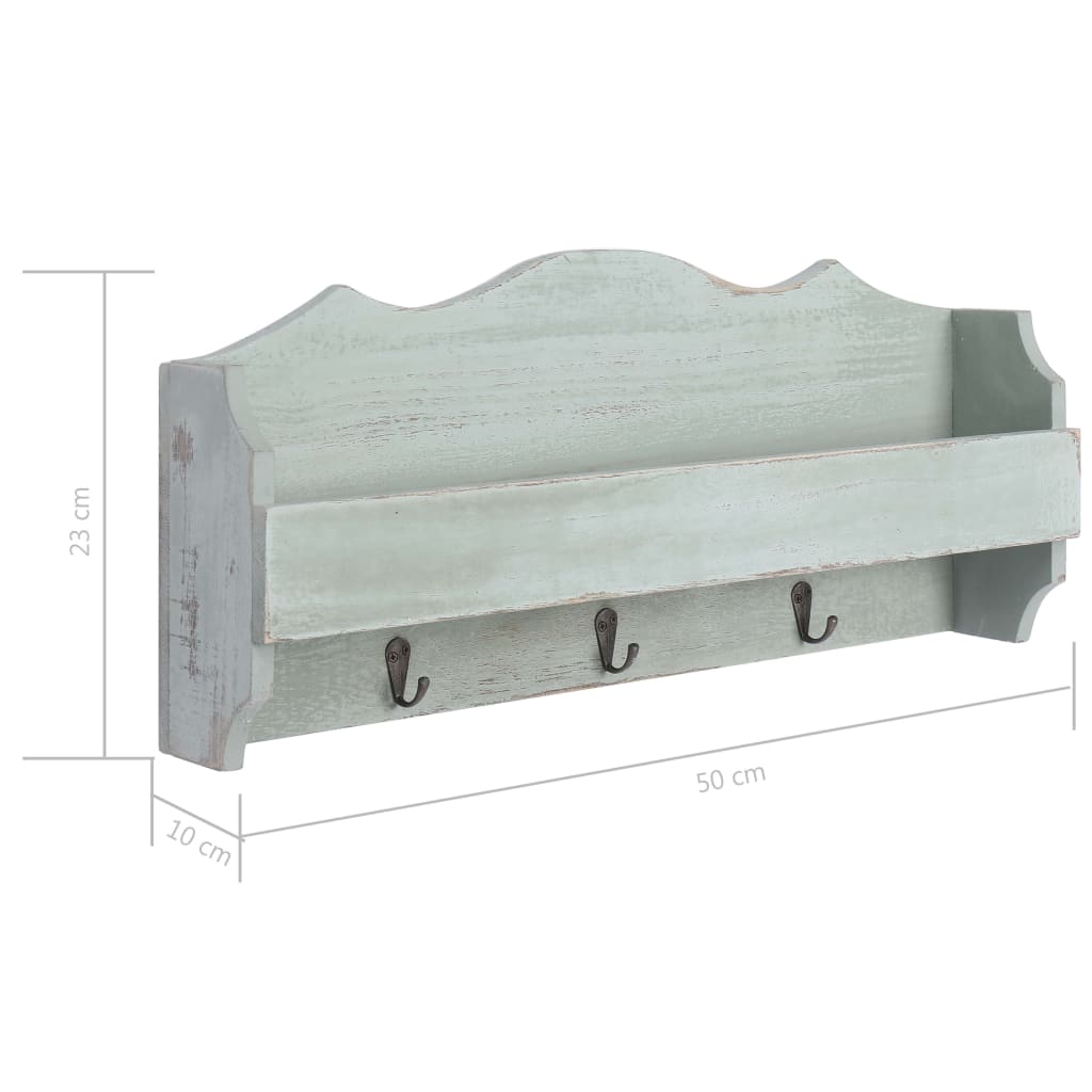 Wandkapstok 50X10X23 Cm Hout Groen