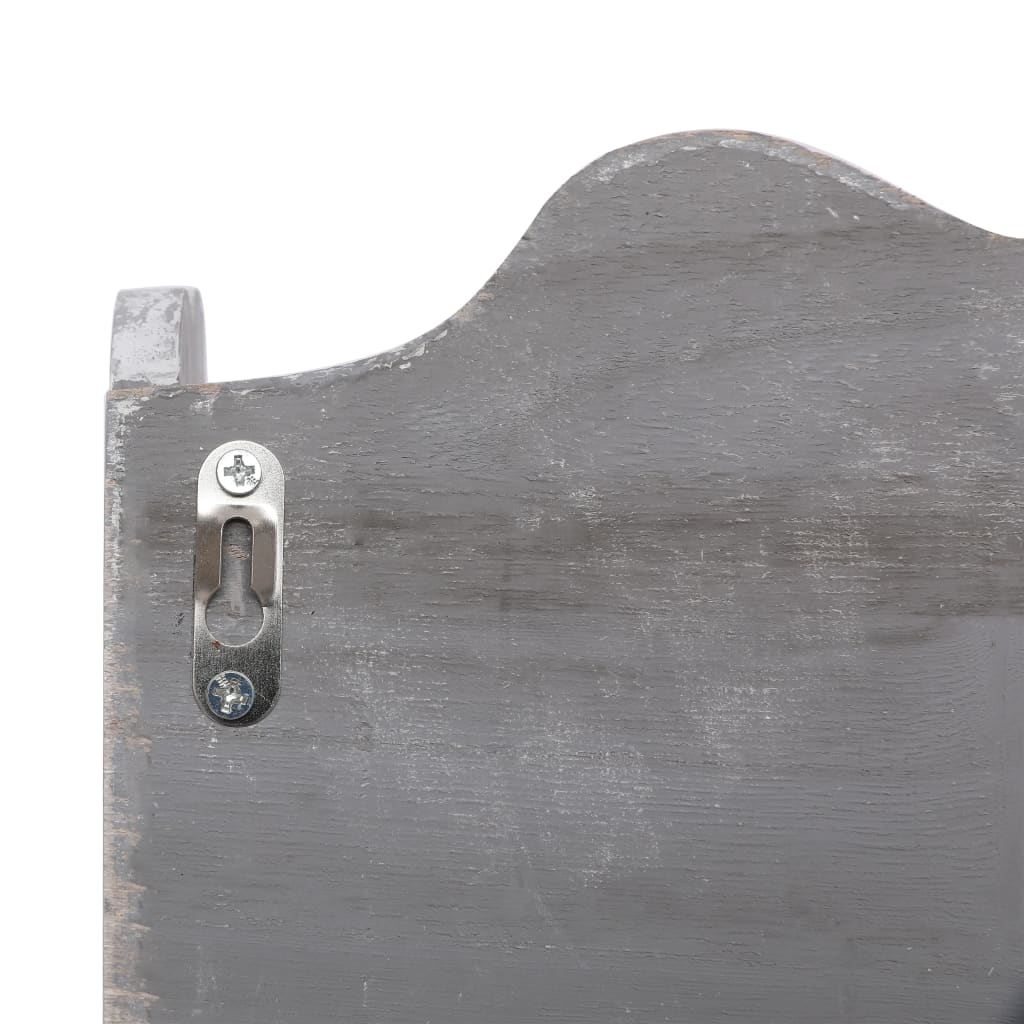 Wandkapstok 50X10X30 Cm Hout Grijs