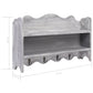 Wandkapstok 50X10X30 Cm Hout Grijs