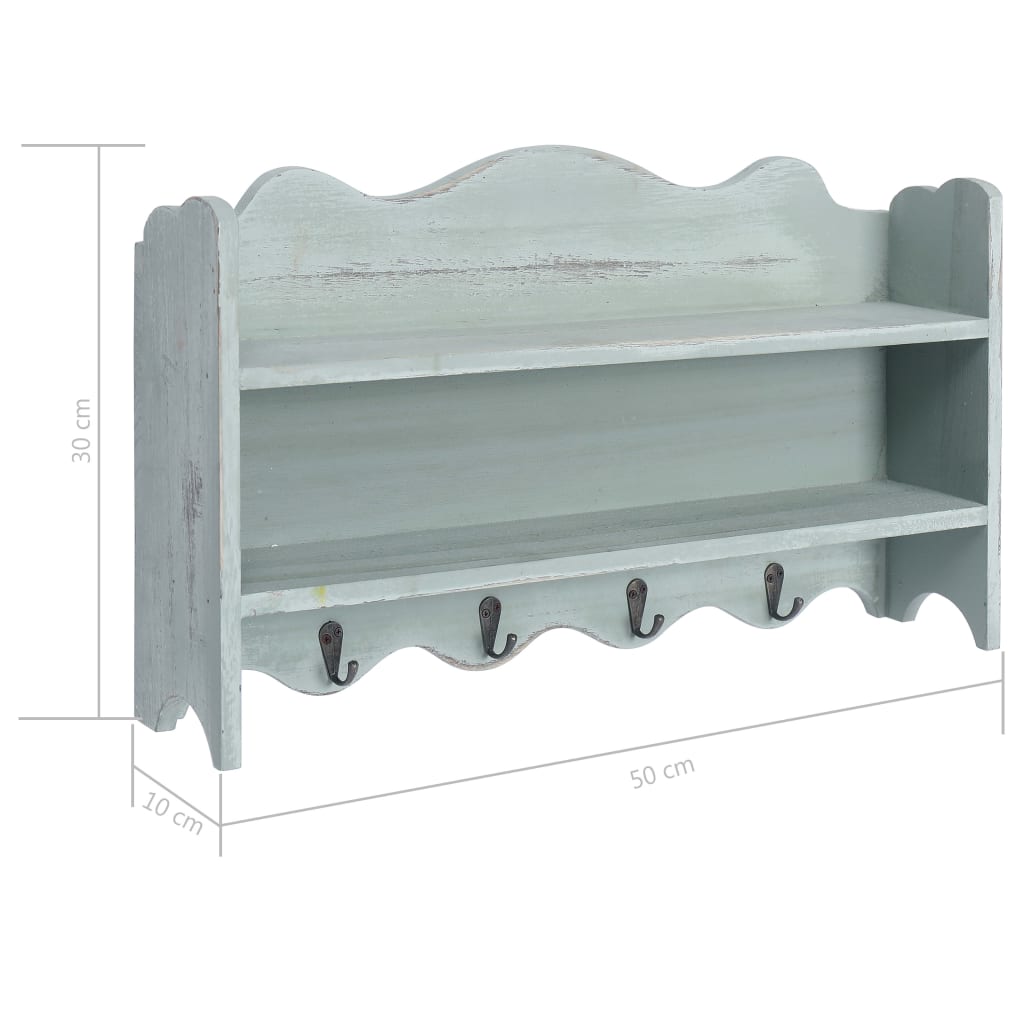 Wandkapstok 50X10X30 Cm Hout Groen