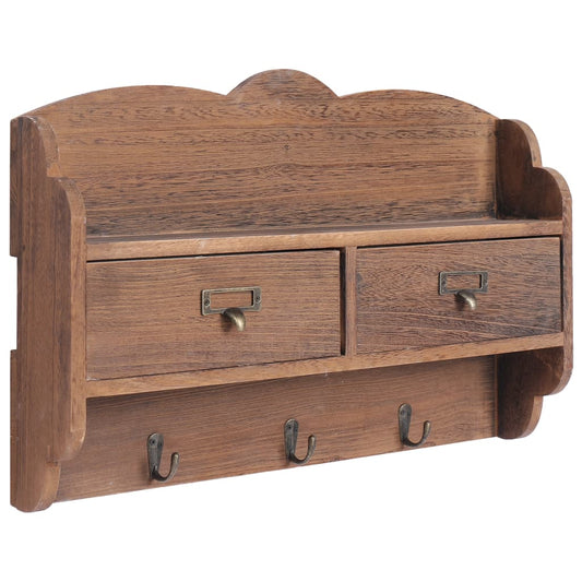 Wandkapstok 50X10X34 Cm Hout Bruin
