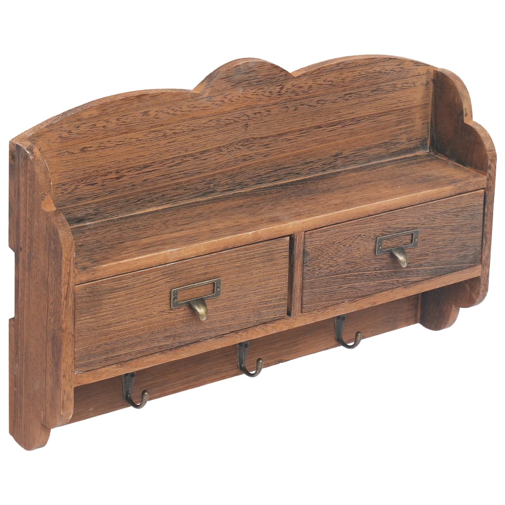 Wandkapstok 50X10X34 Cm Hout Bruin