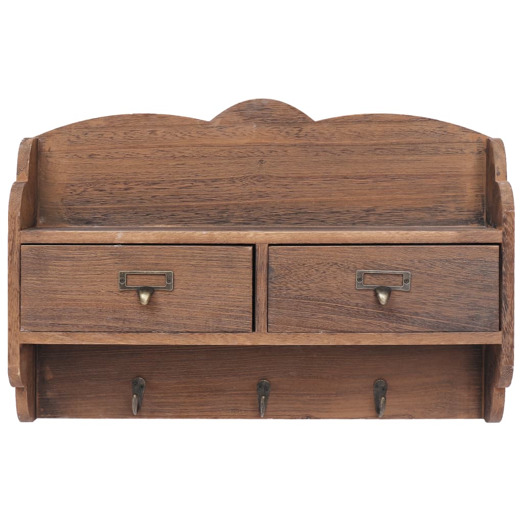 Wandkapstok 50X10X34 Cm Hout Bruin