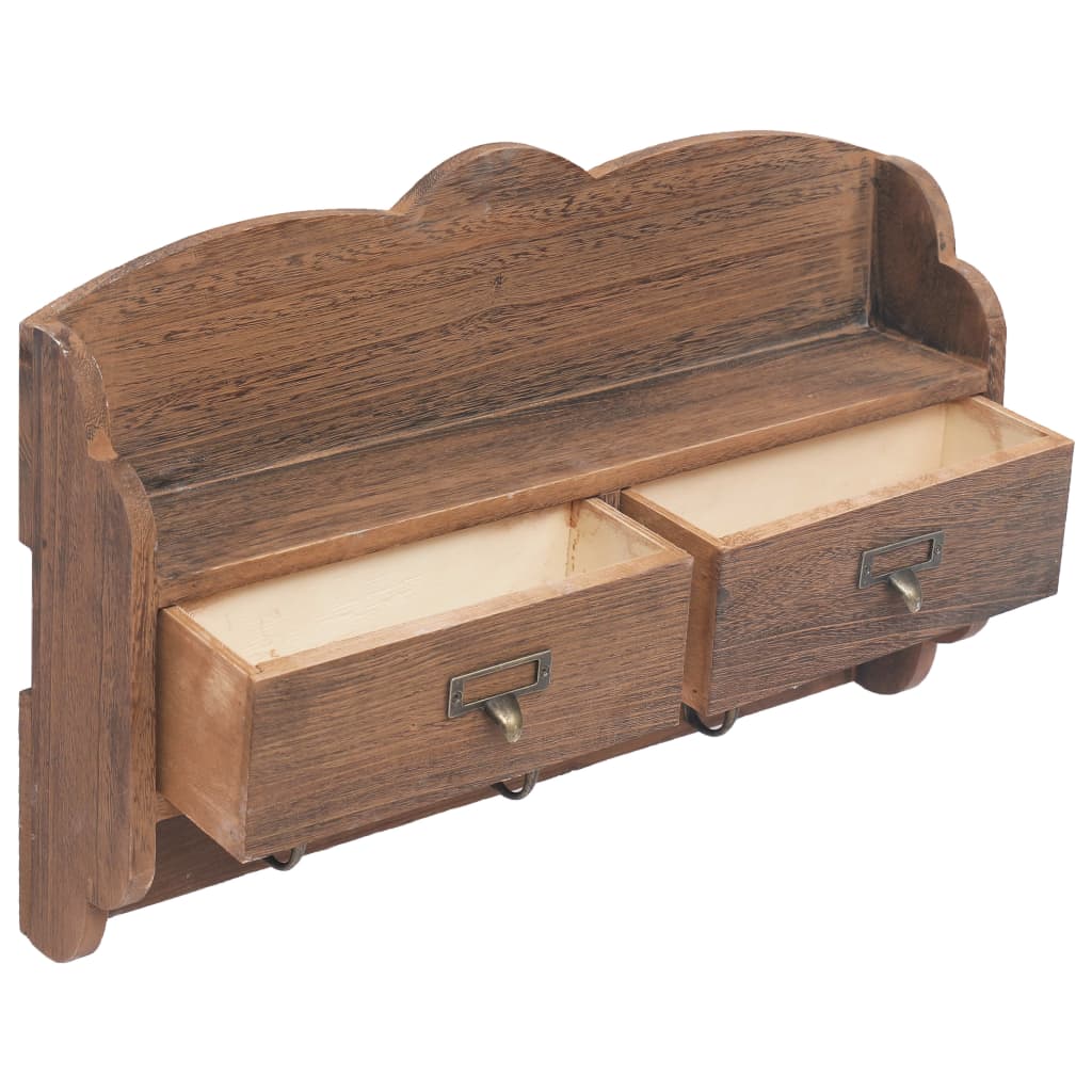 Wandkapstok 50X10X34 Cm Hout Bruin