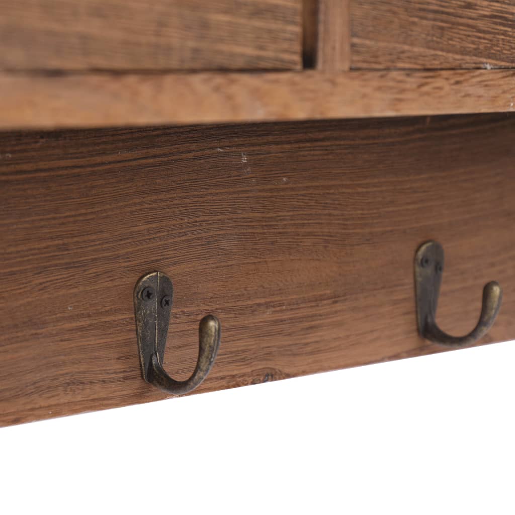 Wandkapstok 50X10X34 Cm Hout Bruin