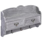 Wandkapstok 50X10X34 Cm Hout Grijs