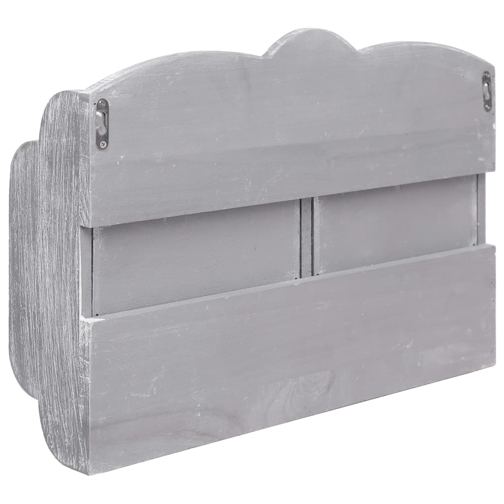 Wandkapstok 50X10X34 Cm Hout Grijs