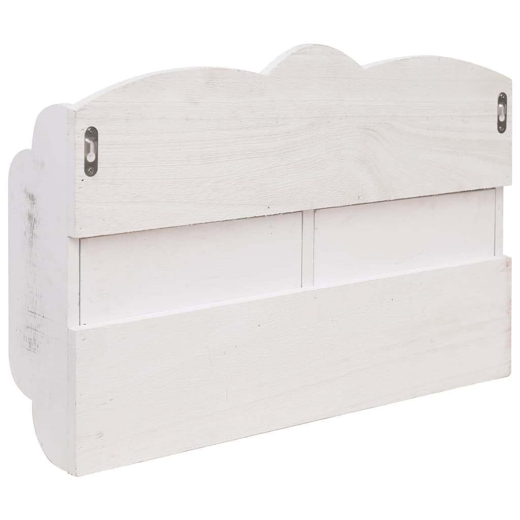 Wandkapstok 50X10X34 Cm Hout Wit