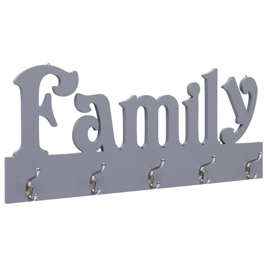 Wandkapstok Family 74X29,5 Cm Grijs