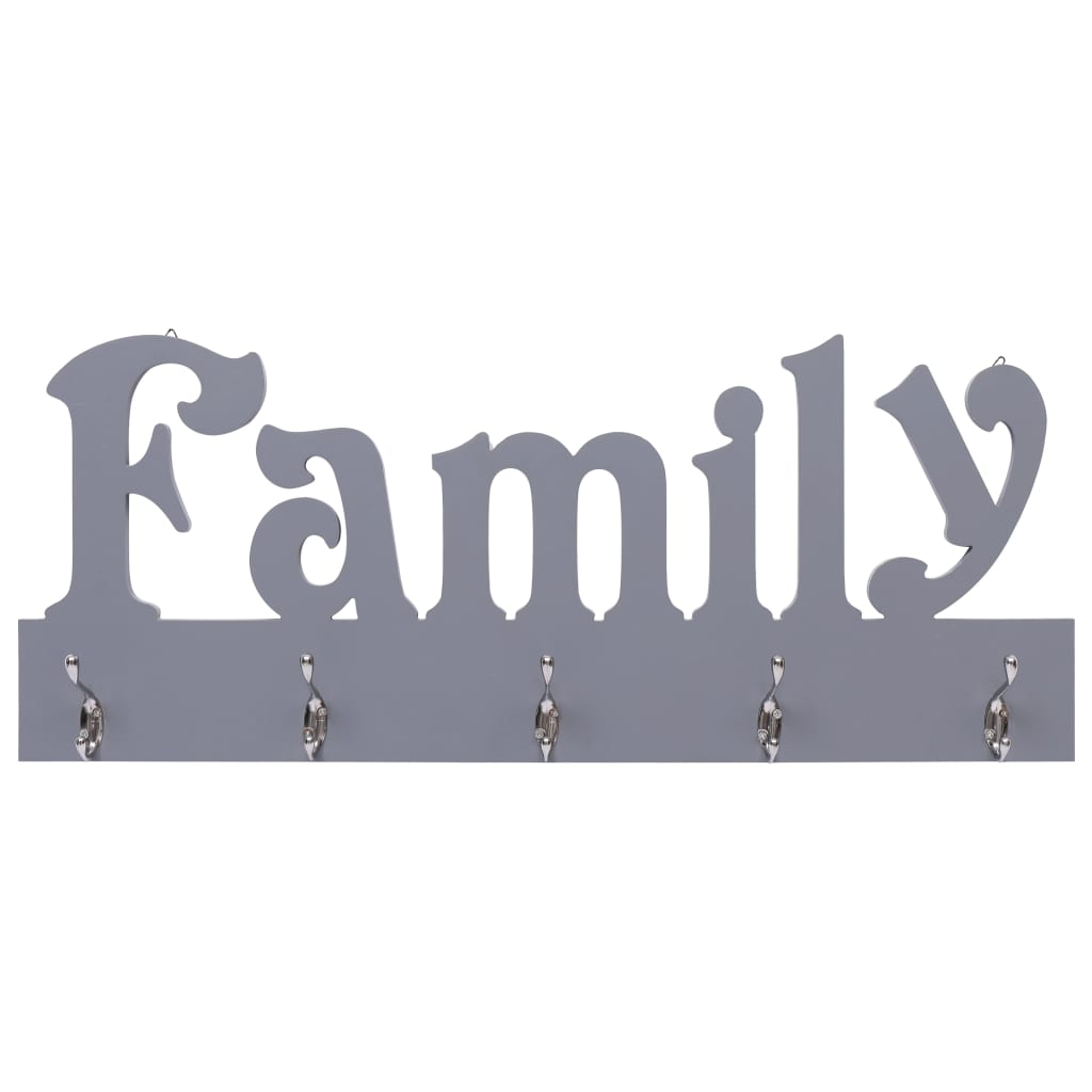 Wandkapstok Family 74X29,5 Cm Grijs