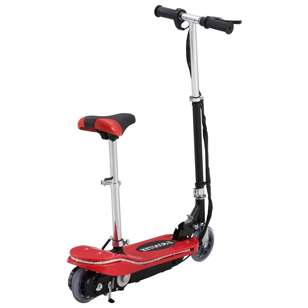 Step Elektrisch Met Zitje En Led 120 W Rood
