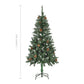 Kunstkerstboom Met Dennenappels En Wit Glitter 150 Cm