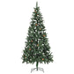 Kunstkerstboom Met Dennenappels En Wit Glitter 210 Cm