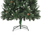 Kunstkerstboom Met Dennenappels En Wit Glitter 210 Cm