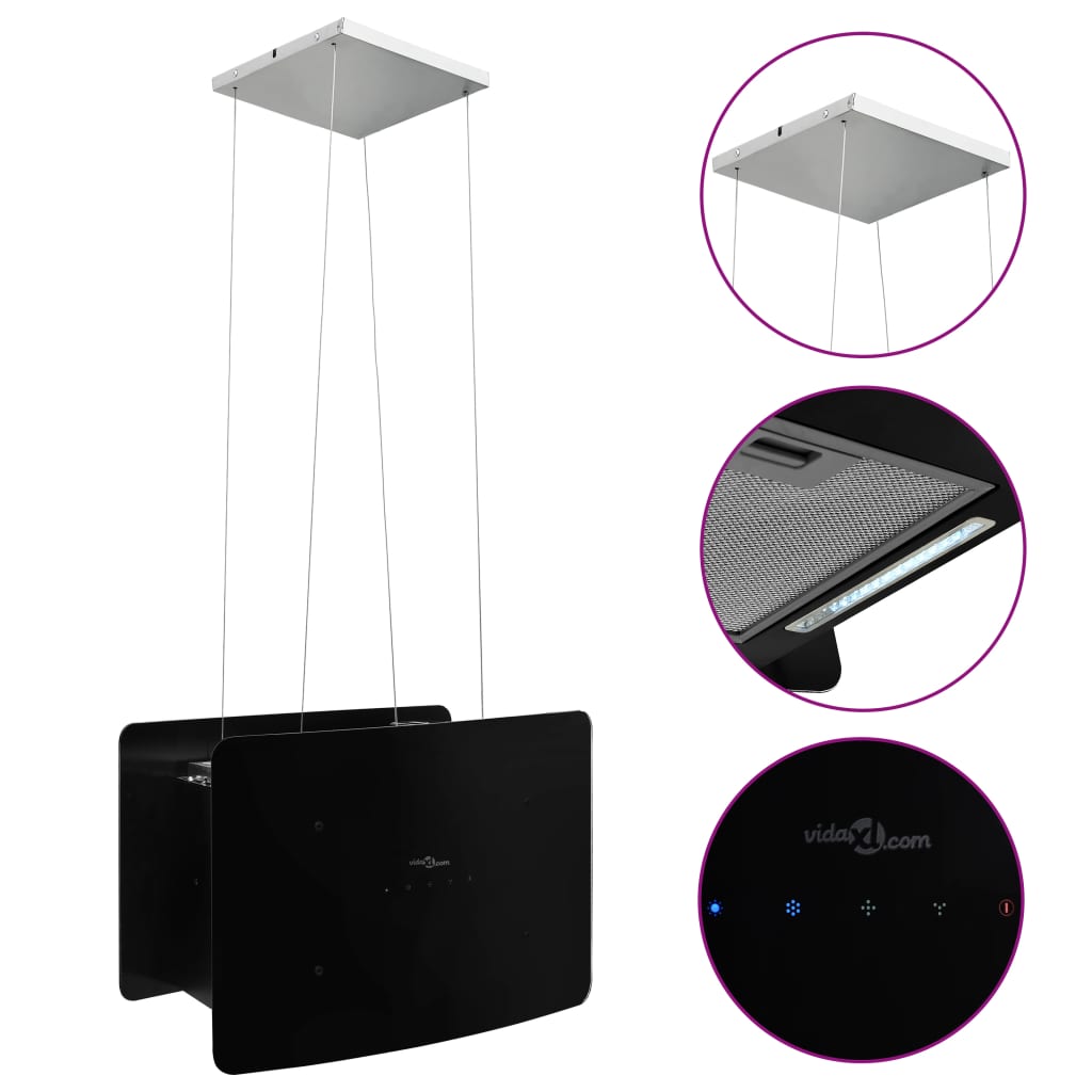 Afzuigkap Hangend Met Aanraaksensor Lcd Gehard Glas