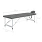 Massagetafel Met 4 Zones 186X68 Cm Aluminium Frame Antraciet