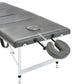 Massagetafel Met 4 Zones 186X68 Cm Aluminium Frame Antraciet