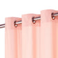Gordijnen Met Metalen Ringen 2 St 140X225 Cm Katoen Roze