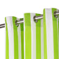Gordijnen Met Metalen Ringen 2 St 140X225 Cm Stof Groene Streep
