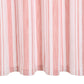 Gordijnen Met Metalen Ringen 2 St Streep 140X225 Cm Katoen Roze