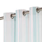 Gordijnen Met Metalen Ringen 2 St 140X225 Cm Katoen Blauwe Streep