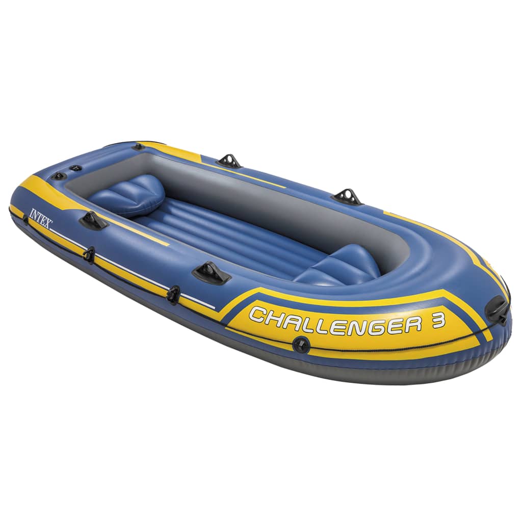 Intex Opblaasbootset Challenger 3 Met Trolling Motor En Beugel
