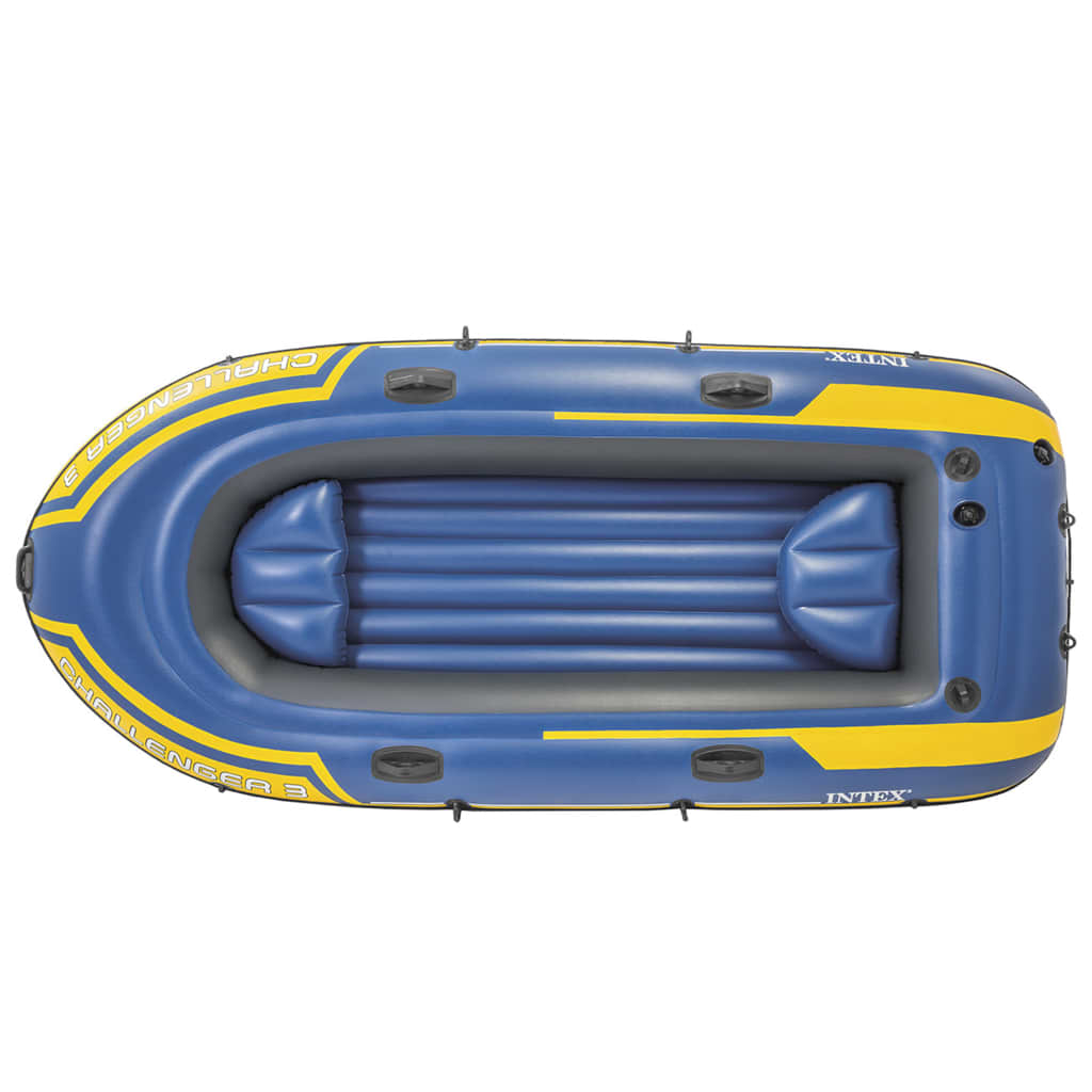 Intex Opblaasbootset Challenger 3 Met Trolling Motor En Beugel